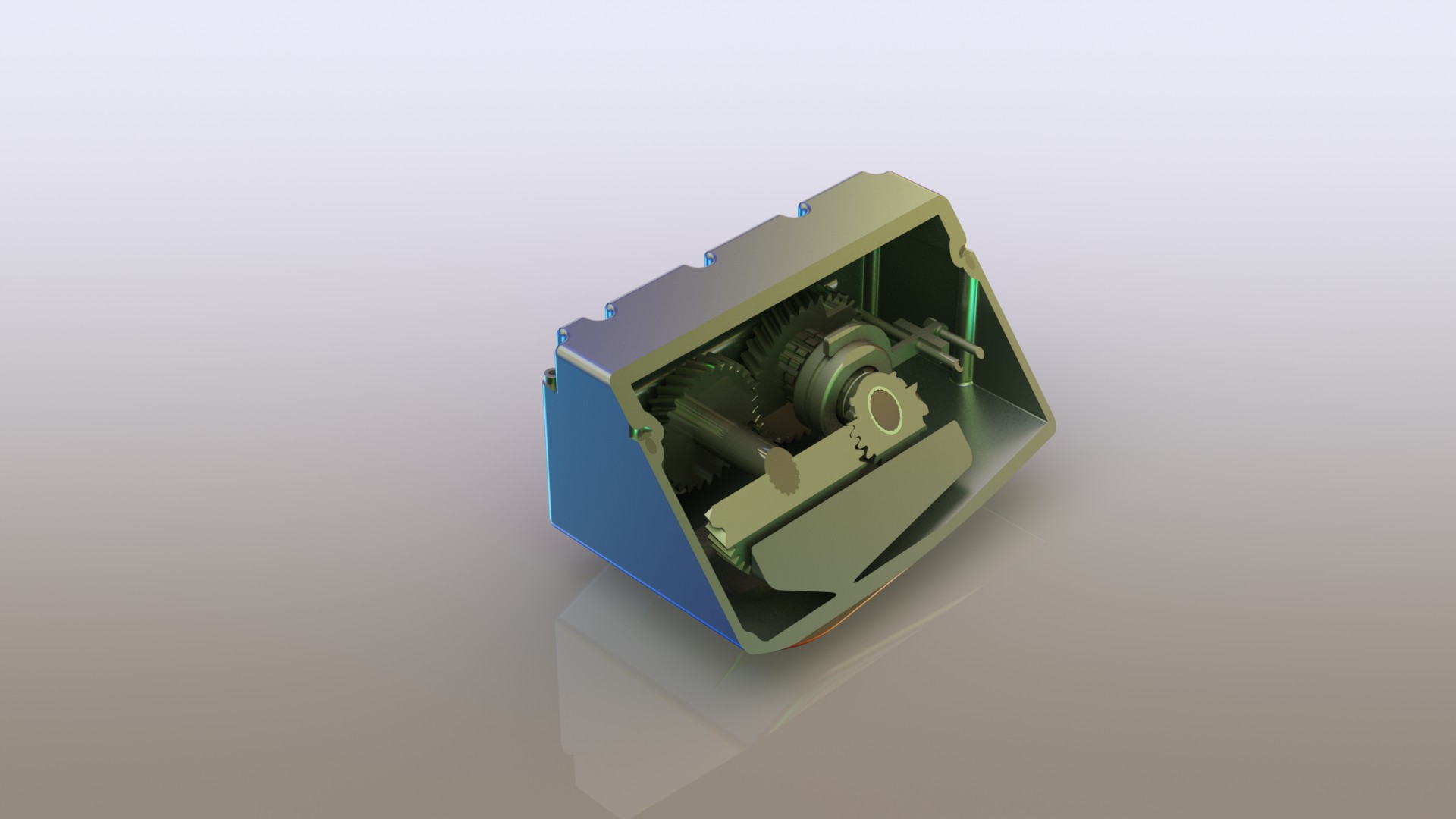 两相加速机 3D模型SolidWorks三维设计图
